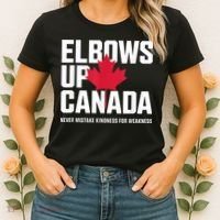 Elbows Up Canada Never Mistake Kindness for Weakness Women's T-Shirt thumb 2
