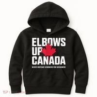 Elbows Up Canada Never Mistake Kindness for Weakness Kids Hoodie thumb 0