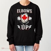 Elbows Up Canada Maple Leaf Strong North Pride Women's Sweatshirt thumb 0