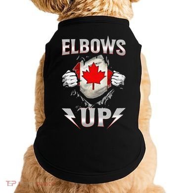 Elbows Up Canada Maple Leaf Strong North Pride Doggie Tank