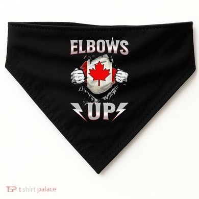 Elbows Up Canada Maple Leaf Strong North Pride USA-Made Doggie Bandana