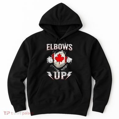 Elbows Up Canada Maple Leaf Strong North Pride Hoodie