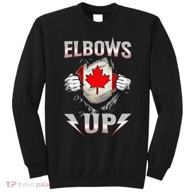 Elbows Up Canada Maple Leaf Strong North Pride Sweatshirt