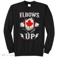 Elbows Up Canada Maple Leaf Strong North Pride Sweatshirt thumb 0