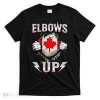 Elbows Up Canada Maple Leaf Strong North Pride T-Shirt thumb 0