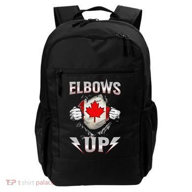 Elbows Up Canada Maple Leaf Strong North Pride Backpack