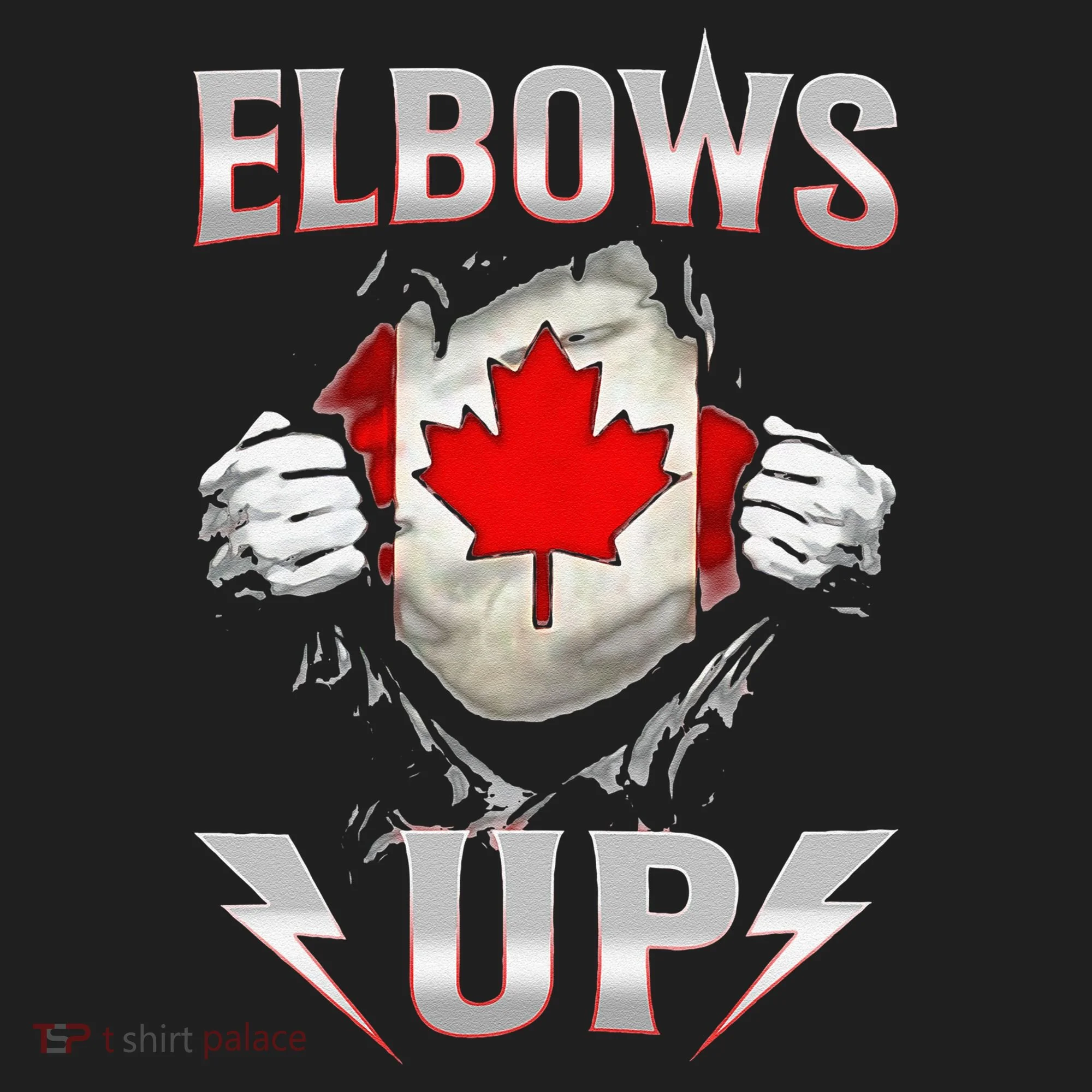 Elbows Up Canada Maple Leaf Strong North Pride Beanie