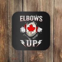 Elbows Up Canada Maple Leaf Strong North Pride Coaster thumb 0