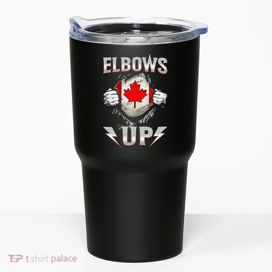 Elbows Up Canada Maple Leaf Strong North Pride Tumbler