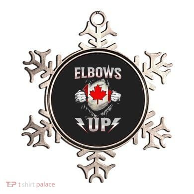 Elbows Up Canada Maple Leaf Strong North Pride Ornament