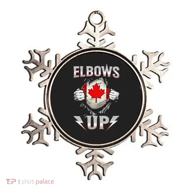 Elbows Up Canada Maple Leaf Strong North Pride Ornament