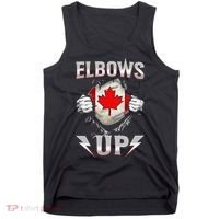 Elbows Up Canada Maple Leaf Strong North Pride Tank Top thumb 0