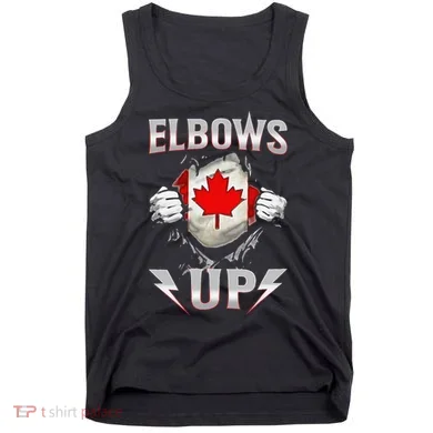 Elbows Up Canada Maple Leaf Strong North Pride Tank Top