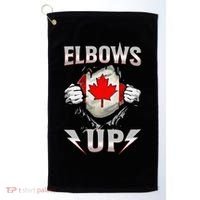 Elbows Up Canada Maple Leaf Strong North Pride Golf Towel thumb 0