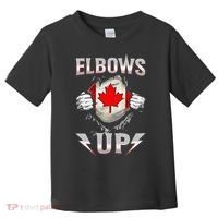 Elbows Up Canada Maple Leaf Strong North Pride Toddler T-Shirt thumb 0