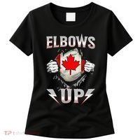 Elbows Up Canada Maple Leaf Strong North Pride Women's T-Shirt thumb 0