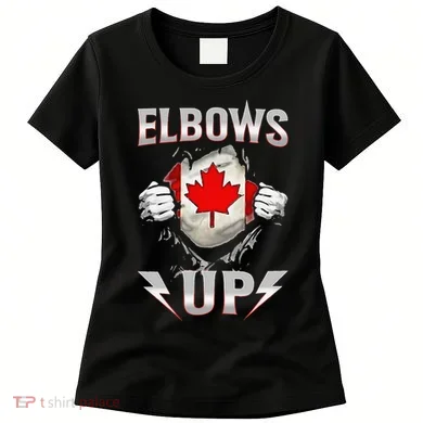 Elbows Up Canada Maple Leaf Strong North Pride Women's T-Shirt