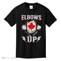 Elbows Up Canada Maple Leaf Strong North Pride Kids T-Shirt thumb 0