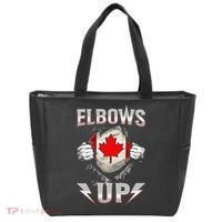 Elbows Up Canada Maple Leaf Strong North Pride Tote Bag thumb 0