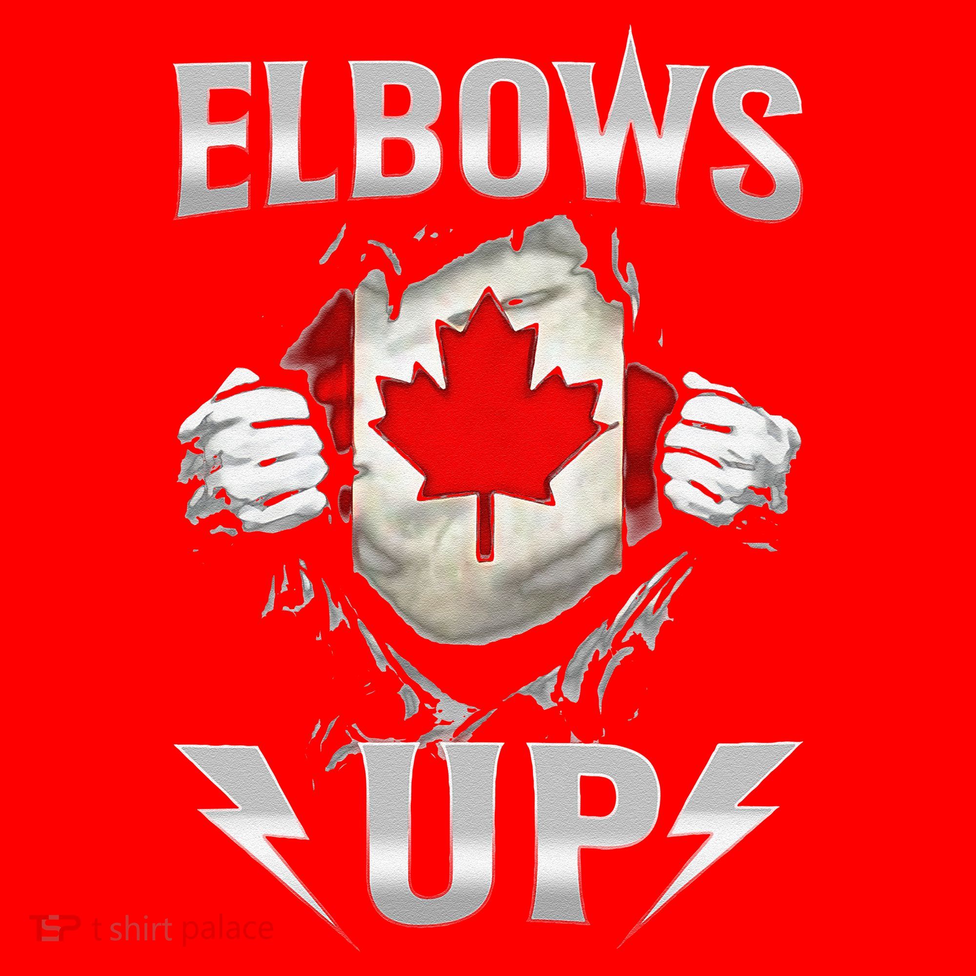 Elbows Up Canada Maple Leaf Strong North Pride Santa Hat