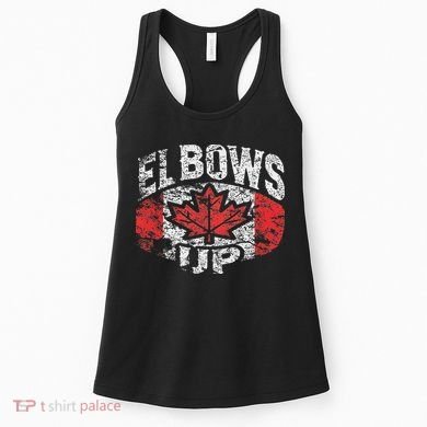 Elbows Up Canada Vintage Distressed Canadian Pride Women's Tank Top