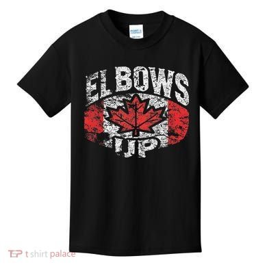 Elbows Up Canada Vintage Distressed Canadian Pride Kids T-Shirt