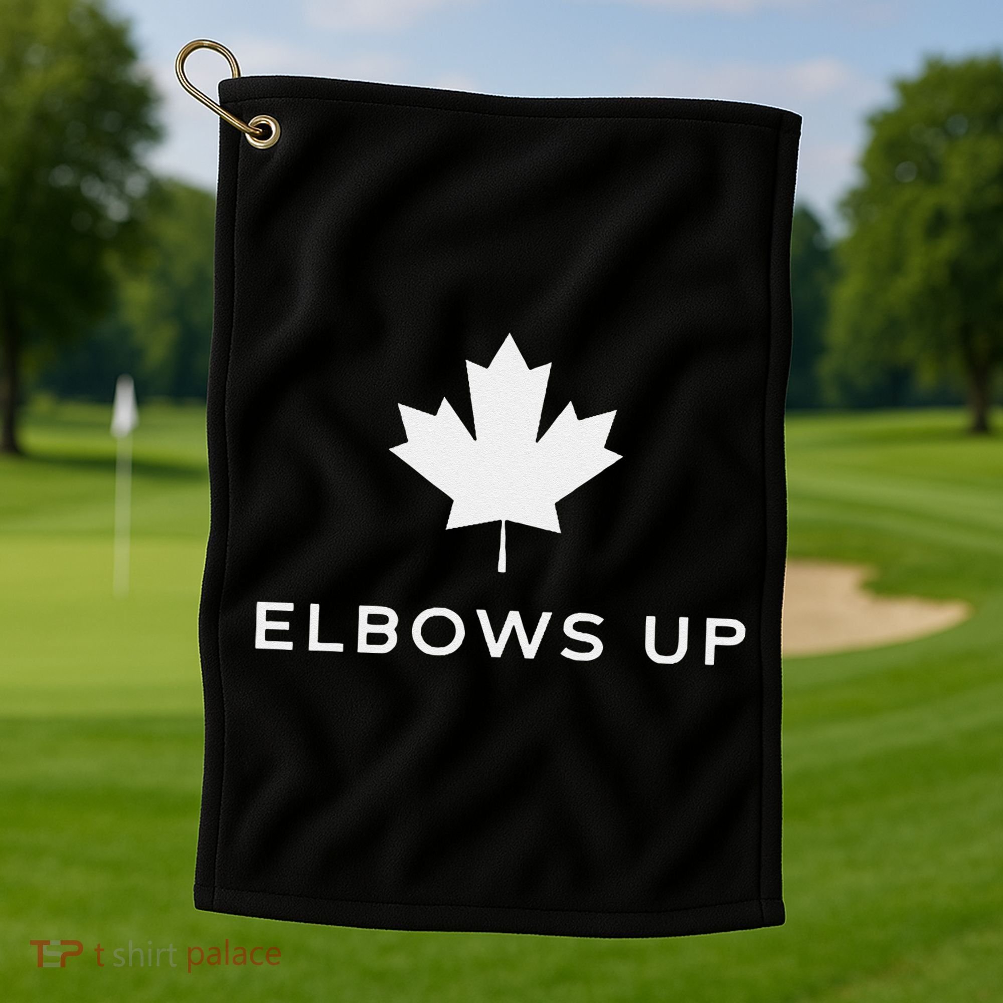 Elbows Up Canada Golf Towel