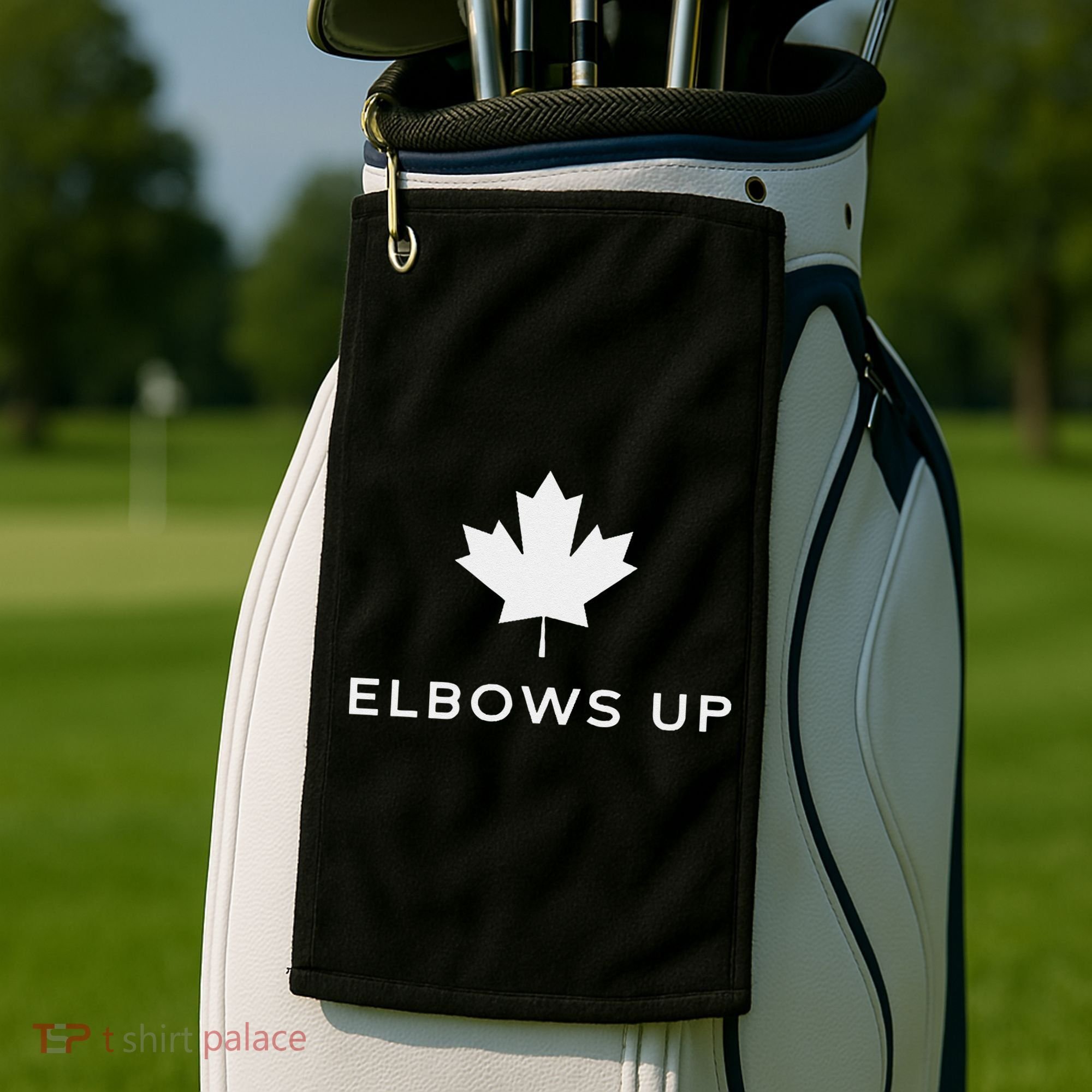Elbows Up Canada Golf Towel