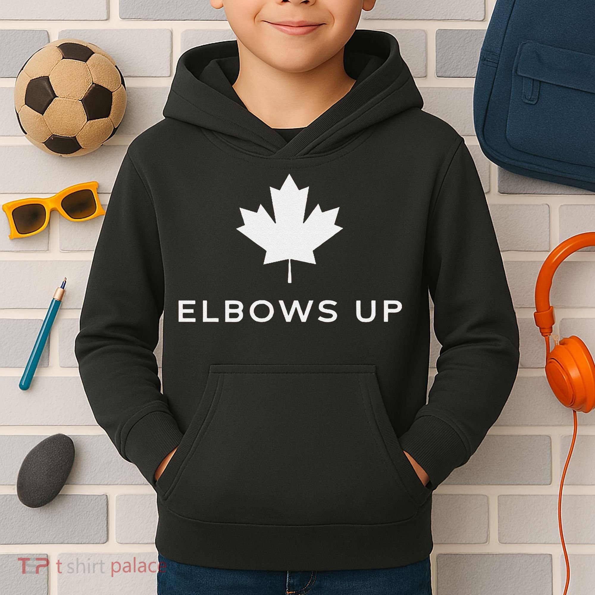 Elbows Up Canada Kids Hoodie