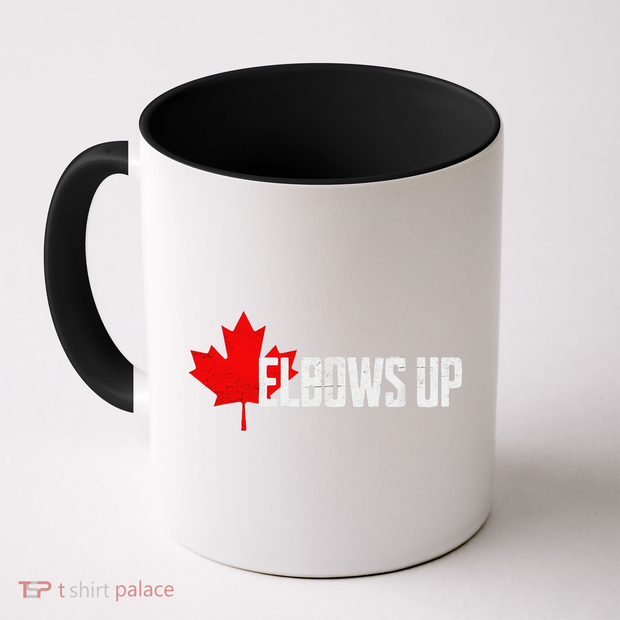 Elbows Up Canada True North Strong and Free Proud Canadian Coffee Mug