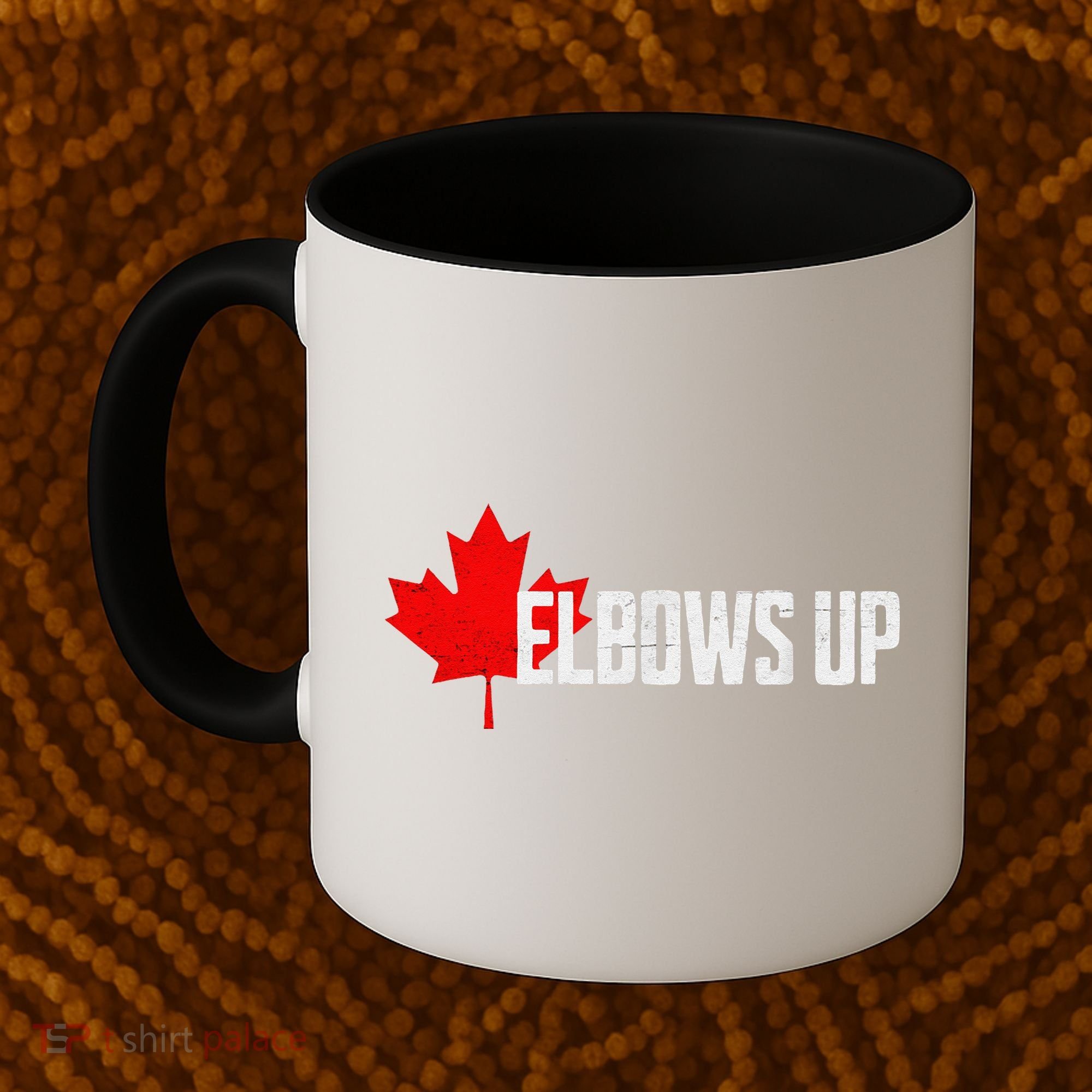 Elbows Up Canada True North Strong and Free Proud Canadian Coffee Mug