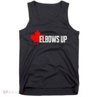 Elbows Up Canada True North Strong and Free Proud Canadian Tank Top thumb 0