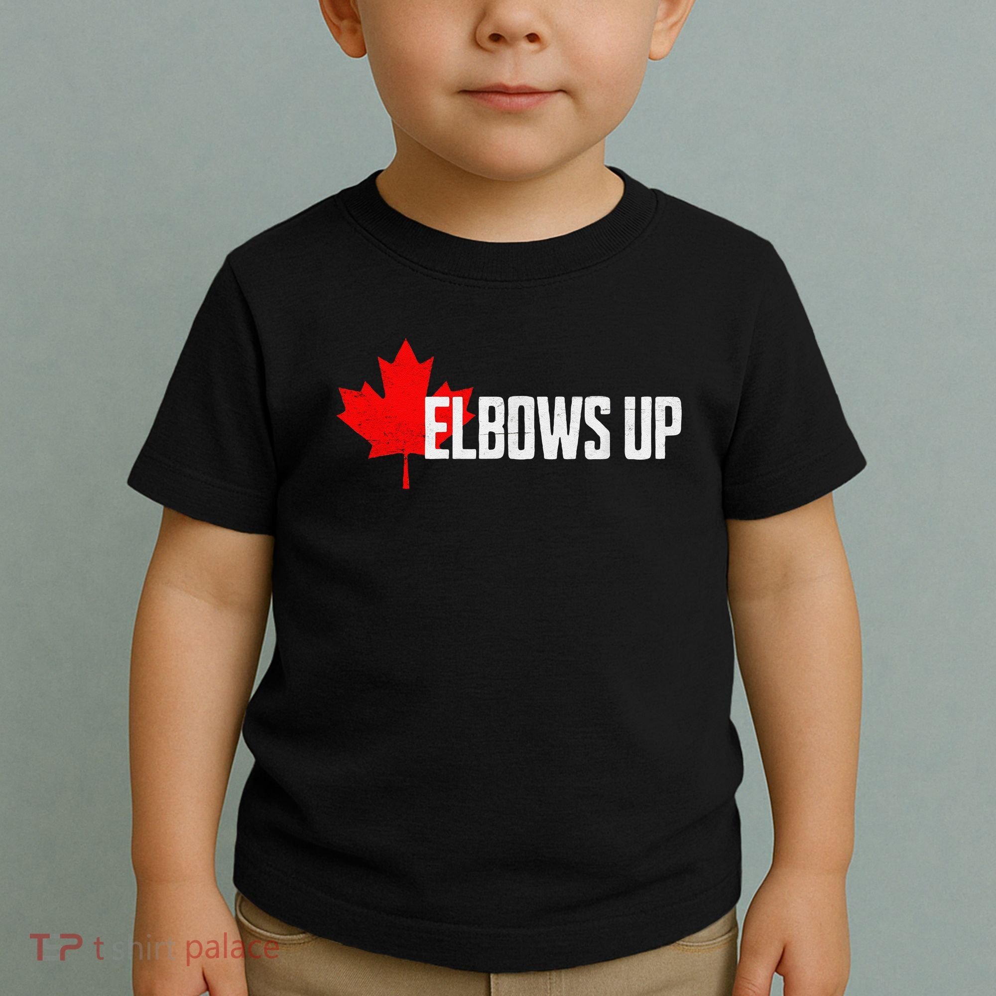Elbows Up Canada True North Strong and Free Proud Canadian Toddler T-Shirt