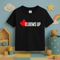 Elbows Up Canada True North Strong and Free Proud Canadian Toddler T-Shirt thumb 3