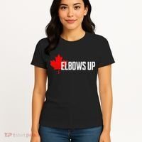 Elbows Up Canada True North Strong and Free Proud Canadian Women's T-Shirt thumb 4
