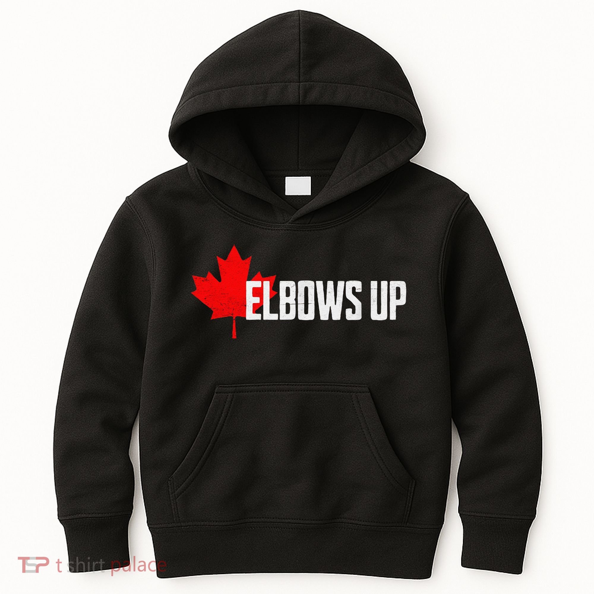 Elbows Up Canada True North Strong and Free Proud Canadian Kids Hoodie