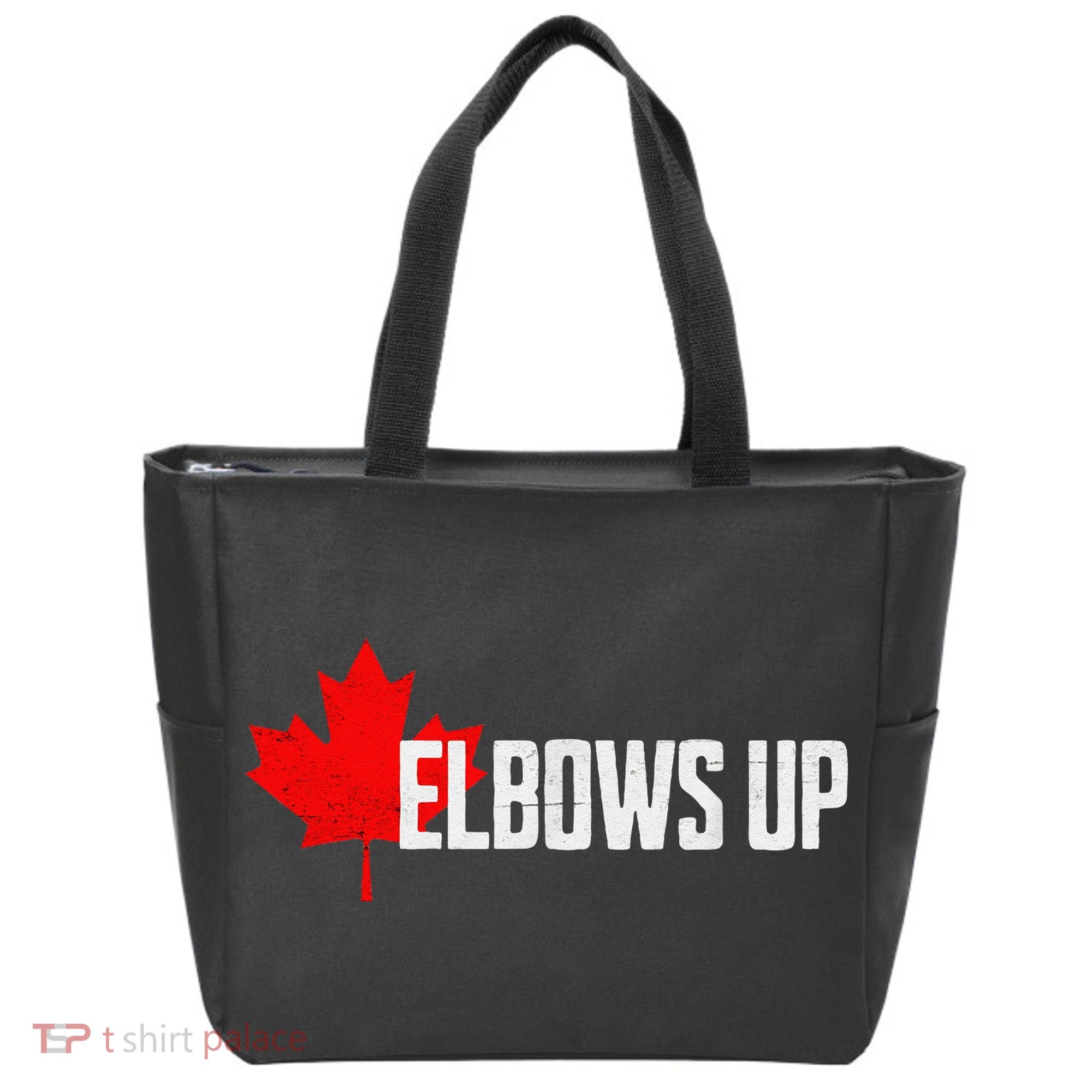 Elbows Up Canada True North Strong and Free Proud Canadian Tote Bag