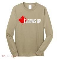 Elbows Up Canada True North Strong and Free Proud Canadian Long Sleeve Shirt thumb 0