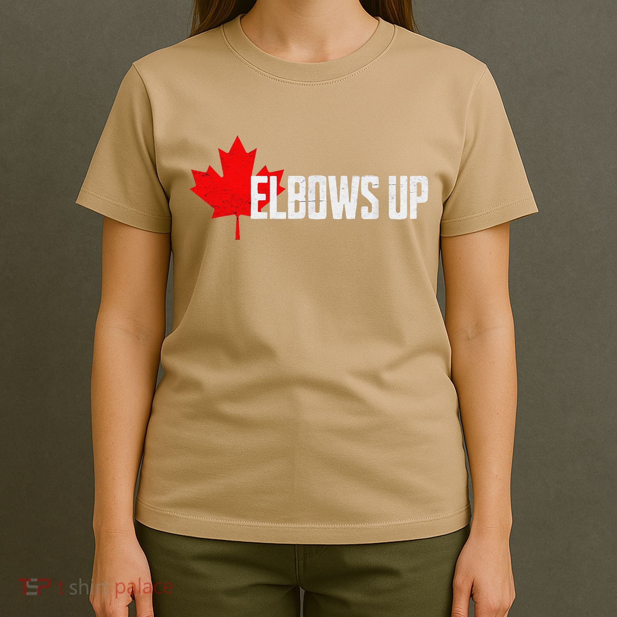 Elbows Up Canada True North Strong and Free Proud Canadian T-Shirt