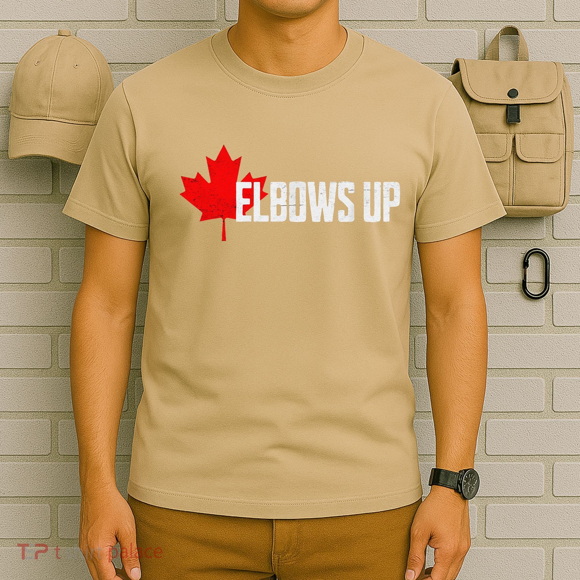 Elbows Up Canada True North Strong and Free Proud Canadian T-Shirt
