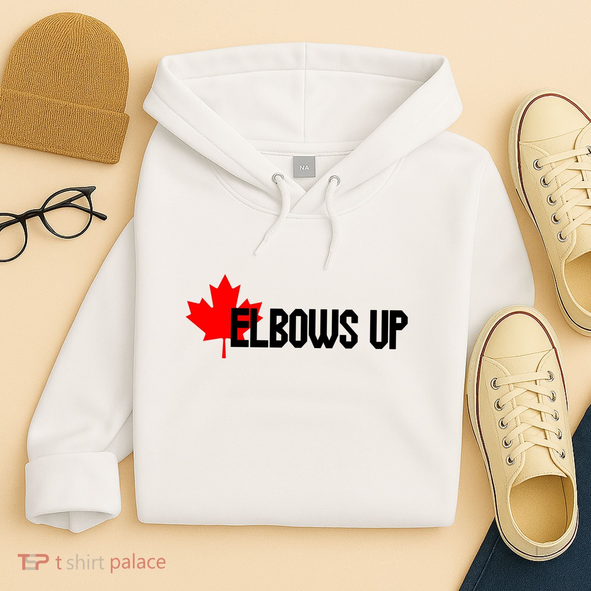 Elbows Up Canada True North Strong and Free Proud Canadian Hoodie