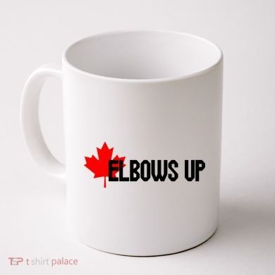 Elbows Up Canada True North Strong and Free Proud Canadian Coffee Mug