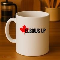Elbows Up Canada True North Strong and Free Proud Canadian Coffee Mug thumb 4