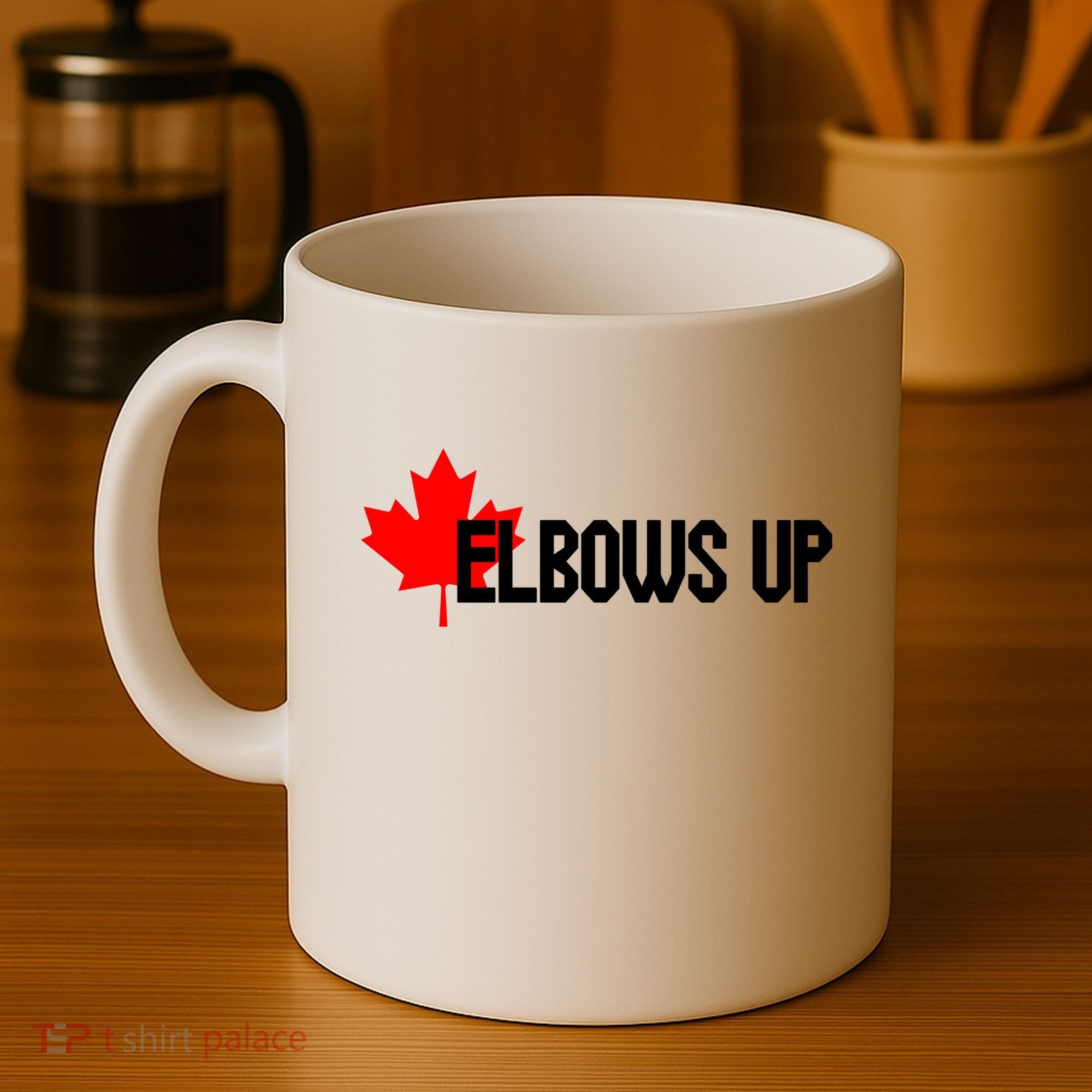 Elbows Up Canada True North Strong and Free Proud Canadian Coffee Mug