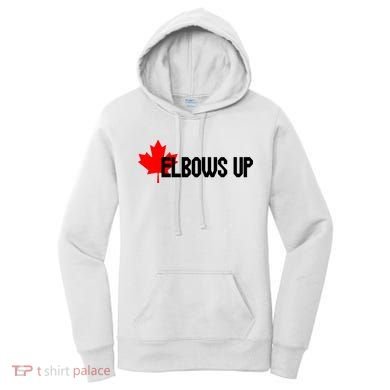 Elbows Up Canada True North Strong and Free Proud Canadian Women's Hoodie