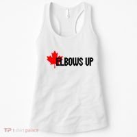 Elbows Up Canada True North Strong and Free Proud Canadian Women's Tank Top thumb 0
