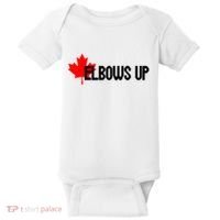 Elbows Up Canada True North Strong and Free Proud Canadian Baby Bodysuit thumb 0
