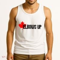 Elbows Up Canada True North Strong and Free Proud Canadian Tank Top thumb 3