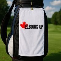 Elbows Up Canada True North Strong and Free Proud Canadian Golf Towel thumb 2