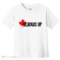 Elbows Up Canada True North Strong and Free Proud Canadian Toddler T-Shirt thumb 0